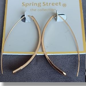Spring Street Gold Earrings BRAND NEW WITH TAGS